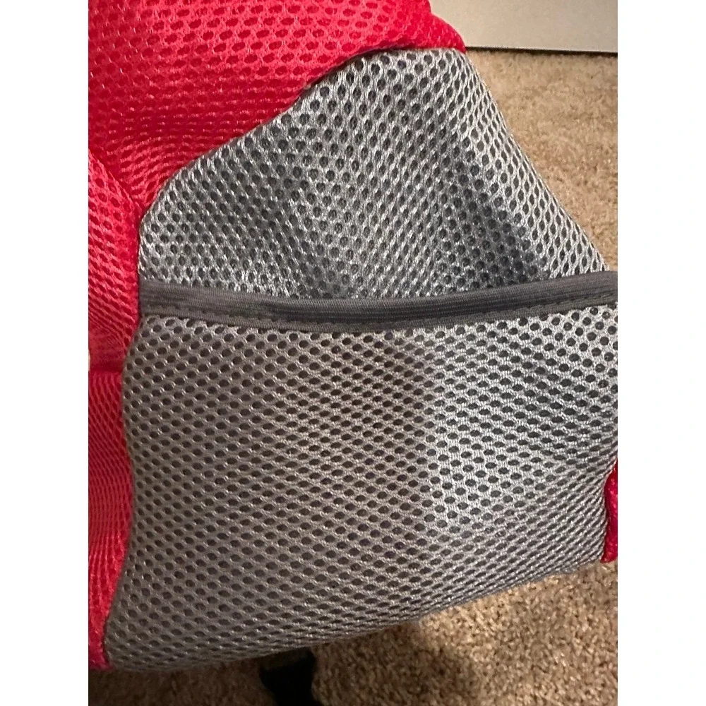 Pink and gray dog backpack by Noblepawz